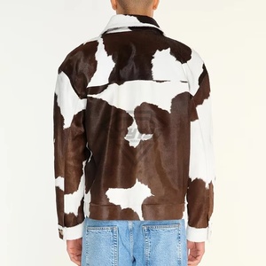 Veste en cuir de vache pour hommes à design personnalisé 2025 Streetwear d'hiver respirant et lourd meilleure vente de veste de rue principale - Product Image 2