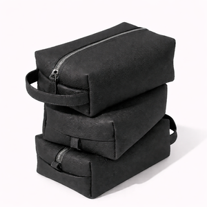 Neceser de Cuero con Logotipo Repujado, Bolsa de Maquillaje de Gran Capacidad, Bolsa de Cosméticos - Product Image 1