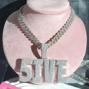 Collar de eslabones cubanos de Miami de oro macizo de 10K personalizado con cadena de diamante LG de 20 quilates VVS Moissanite para raperos y hombres regalo - Product Image 5