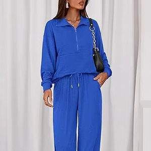 ชุดกันหนาวแบบมีฮู้ดและกางเกงจ็อกเกอร์สำหรับผู้หญิงชุดกันเหงื่อแบบคลาสสิกสวมใส่ในฤดูหนาว - Product Image 2