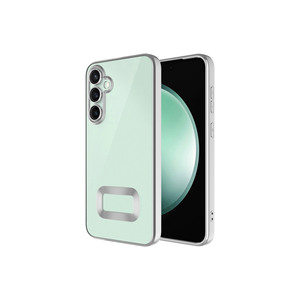 Étui en silicone anti-traces de doigts MSRA Omega pour Samsung Galaxy S24 FE, silicone souple avec logo, modèle A53-Argent - Product Image 3