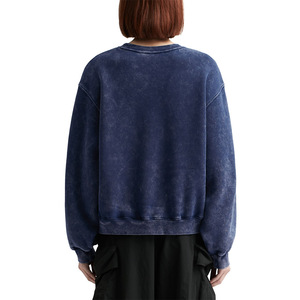 Sweat à capuche et sweat-shirt surdimensionné en polaire 100% coton épais d'hiver de haute qualité avec logo graphique personnalisé pour femmes - Product Image 3