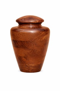 Handcrafted Decorative Wooden Cremation Urn With Checker Pattern Inlay Design Smooth Polished Finish - Product Image 3