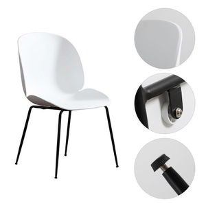 GBC68018 Modern <b>Dining</b> <b>Chair</b> with High-Back Iron Legs and Plastic Back Foldable and Stackable for Living Room - Product Image 3