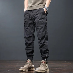 Short cargo pour homme en coton 100% de haute qualité, écologique, tissé, style streetwear, hip-hop, multi-poches, lavage enzymatique, imprimé - Product Image 2