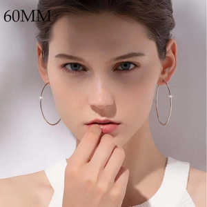 Pendientes de aro de plata de ley 925 para mujer, oro de 14 quilates, religiosos, modernos, hipoalergénicos, ligeros, YELANM30 - Product Image 6