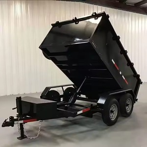 Remolque de Volteo Negro de 6x10, Laterales Altos de 48 Pulgadas, Cubierto, con 4 Ruedas, Capacidad de 3-10 Toneladas para Uso Agrícola - Product Image 2