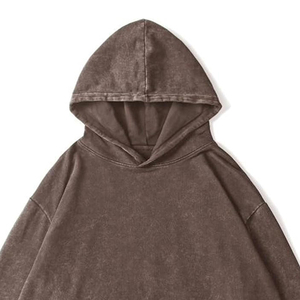 Sweat à capuche pour homme en coton molletonné vintage, coupe régulière, personnalisable, streetwear, effet délavé, broderie thermique - Product Image 5