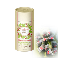 Tisane aux feuilles de framboisier rouge en marque blanche, mélange personnalisé pour l'équilibre hormonal féminin