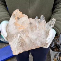 Grands amas de cristal de quartz clair naturel brut, points de cristal de citrine fumée, amas esthétique pour la décoration de la maison, pierre d'énergie Reiki