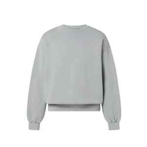 100% Cotton Heather <b>Grey</b> Crew Neck <b>Sweatshirts</b> Plain Oversized Custom logo Heavyweight French Terry <b>Sweatshirts</b> Manufacturer - Product Image 2