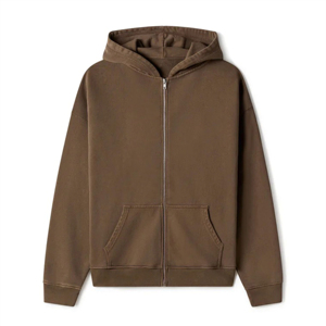 Sweat à capuche zippé intégral personnalisé, coupe standard, pour hommes et femmes, en molleton de coton, léger, décontracté, confortable - Product Image 1