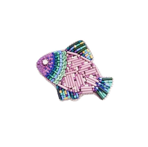 Broche tendance en forme de hibou avec broderie de perles personnalisée, broderie de perles avec des perles de rocaille, faite à la main - Product Image 5