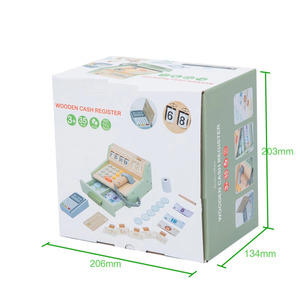 Simulazione finta gioco di denaro contante giocattoli supermercato <span class=keywords><strong>giocattolo</strong></span> in <span class=keywords><strong>legno</strong></span> registratori di <span class=keywords><strong>cassa</strong></span> per bambini - Product Image 5