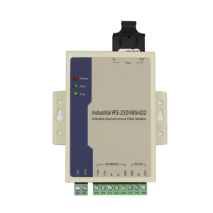 Convertidor de Fibra Óptica Industrial Compacto RS-232/422/485, Receptor Óptico de Fibra Única SM, Conector SC, 20KM, Óptica Externa SC - Product Image 1