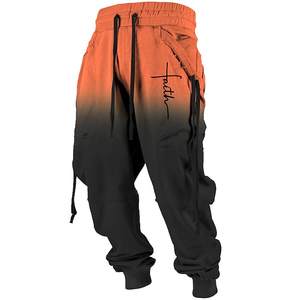 <b>Mens</b> Casual Mid Waist Canvas Sweatpants Straight Fit Digital <b>Print</b> Outdoor Athleisure Street Wear <b>Trousers</b> - Product Image 6