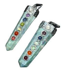 Colgantes de lápiz de cristal para la venta, lápiz plano de chacra de rubí zoisita en línea - Product Image 1