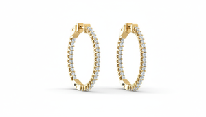 Pendientes de Aro para Mujer en Oro de 14K y Diamantes Naturales para Uso Diario - Product Image 2