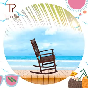 Portable Wooden Rocking Relax Chair Vietnam Factory Outdoor Furniture for Kitchen Bedroom Living Room Home and Hotel Use