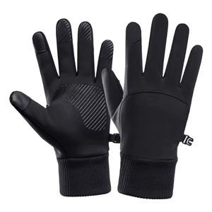 Guantes de Ciclismo Unisex con Pantalla Táctil, Negros, Térmicos, para Invierno, Motocicleta, MTB, Bicicleta, de Poliéster y Algodón - Product Image 1