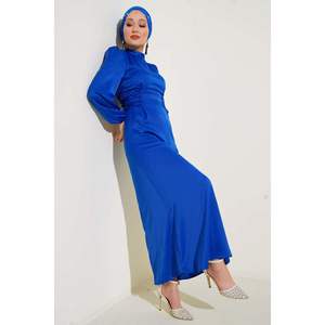 ชุดเดรสผ้าซาตินพร้อมเชือกด้านข้างแต่งด้วยเชือก - Product Image 2