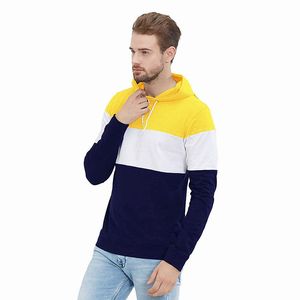 Wholesale Multi Color Hoodies For Men's Winter Wear Contrast Color Full Sleeves Slim Fit Hoodies With OEM Service - Product Image 4