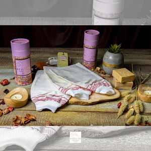 Guante de baño de viscosa para exfoliación profunda de la piel Cómodo ajuste elástico Limpieza corporal Spa Hammam Etiqueta personalizada Guante de Ducha - Product Image 4