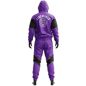 Nouvelle arrivée costume coupe-vent unisexe personnalisé jogging réfléchissant solide à capuche grande taille hiver imperméable léger à l'avant - Product Image 3