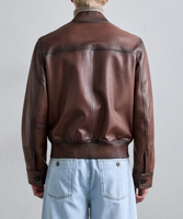 Veste en peau de mouton pour hommes nouvelle mode sur mesure de haute qualité Vestes d'extérieur délavées pour hommes
