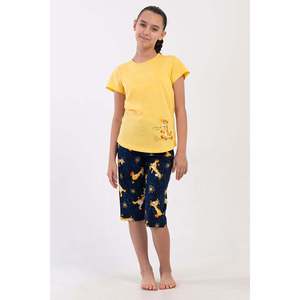 Ensemble Capri ovale pour filles avec col et manches courtes, vêtements de nuit, taille 7-8/13-14 - Product Image 4