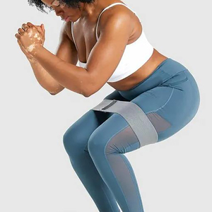 สายรัดสะโพกแบบวงกลมสีเทาออกแบบได้ตามต้องการสำหรับออกกำลังกายที่ขาสายผ้าทอเป็นจำนวนมากทนทานใช้ได้ทั้งชายและหญิง - Product Image 5