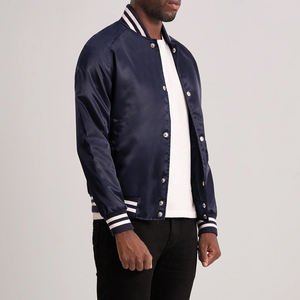 Venta caliente de moda de satén de seda al por mayor Varsity chaquetas de color personalizado Logo hombres chaqueta de bombardero hecha en Pakistán 2025 - Product Image 2
