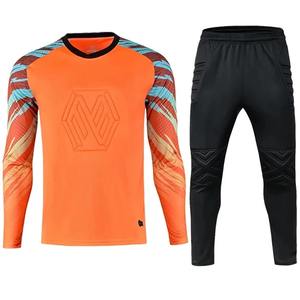 Vente en gros uniforme de gardien de but rembourré à manches longues maillot et short de gardien de but avec logo personnalisé kit de football pour adultes et enfants - Product Image 5