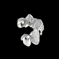 Embouchure personnalisée en argent sterling 925 Hip Hop Bling pour hommes Grillz de fond de style goutte à goutte avec diamants de moissanite glacée Grillz fin