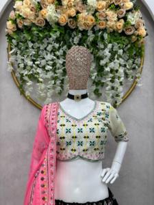 Exclusif lourd Georgette Net fil séquence mariage Saree nouvelle fête porter Lehenga Choli haute qualité pour les femmes pakistanaises indiennes - Product Image 4