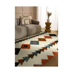 Custom Designed Modern <b>Boho</b> Style Medley Intricately Patterned Wool Runner <b>Rug</b> Handmade with Plush Pile Height for Home Use - Product Image 1