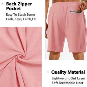 Pantalones cortos deportivos de secado rápido para hombre, ropa deportiva para correr, entrenamiento transpirable, logotipo personalizable, ropa de gimnasio con bolsillo, entrenamiento físico - Product Image 6