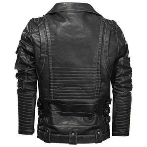 Veste de course de moto en cuir de toile coupe-vent pour hommes avec logo avant-Équipement de moto personnalisable - Product Image 3
