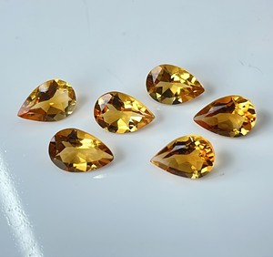 Corte de pera citrino natural 7x10mm facetado-Piedra preciosa suelta de corte de pera citrino de calidad superior - Product Image 4