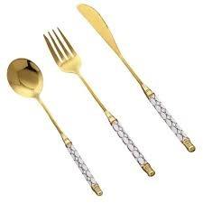 Nouvel ensemble de couverts en acier inoxydable de haute qualité, manche en marbre, ensemble de couverts de luxe pour la restauration hôtelière - Product Image 6