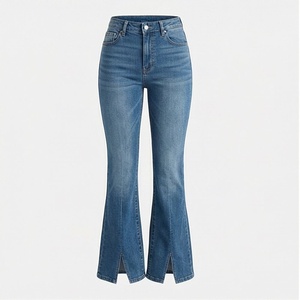 Pantalones Vaqueros de Talle Alto con Corte de Campana para Mujer, Talla Grande, Súper Cómodos y Elásticos para Uso Diario - Product Image 1