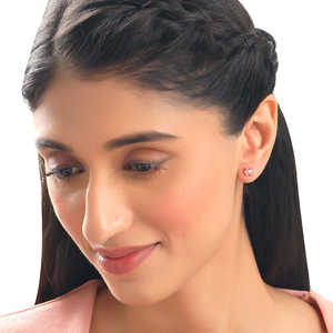 Piercings d'oreille Bowie en or rose, clous religieux vintage à la mode, forme d'ailes en laiton rhodié pour les fêtes - Product Image 5