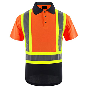 Ropa de trabajo de seguridad de calidad superior Polo de seguridad 100% algodón Cinta reflectante de seguridad Hi Viz - Product Image 1