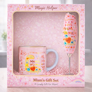 Caja de Regalo para el Día de la Madre, <span class=keywords><strong>Taza</strong></span> de Café de Cerámica con Espumador de Leche, Regalo de Cumpleaños o Festivo, Juego de Tazas de Cerámica Personalizadas - Product Image 6