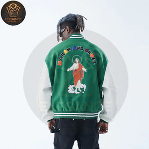 Meilleure qualité Tendance Design Personnalisé Collège Baseball Vestes Vente Chaude Véritable Matériel Veste D'hiver Bas Prix Unique Toile - Product Image 3