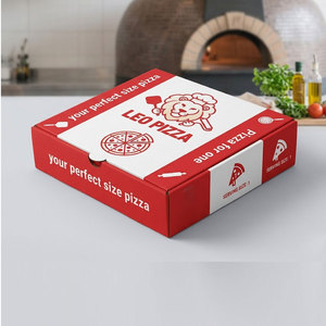 Boîte à <span class=keywords><strong>pizza</strong></span> coulissante rectangulaire de 25 cm pour une seule part, avec logo personnalisé, écologique, pour emporter, emballage pour restauration rapide - Product Image 6