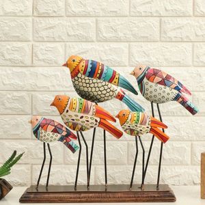 Métal multicolore Oni Cluster Bird Tabletop Home Decor Installation facile - Product Image 1