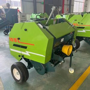 Mini-presse à balles rondes en paille de pin rouge et verte à vendre / Machine à emballer la paille de blé à prix abordable - Product Image 3