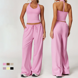 Nouveau Yoga Sport Wear Vêtements 2PCS Gym Jogger Leggings Yoga Ensembles Sportswear Gym Fitness Ensembles pour Femmes - Product Image 1