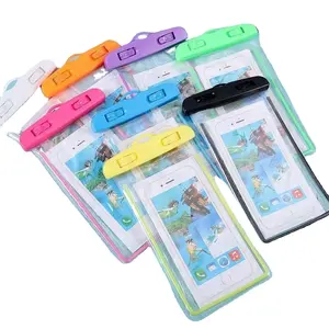 친절한 PVC 발광 프레임 방수 iPhone 15PM 파우치 비치 휴대 전화 가방 수영 발광 방수 전자 제품 가방